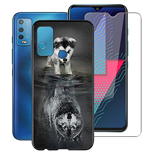 ZXLZKQ Hülle + für Panzerglas Schutzfolie für Wiko Power U30 (6.82 Zoll), Schwarz hülle silikon Bumper Cover TPU Case Handyhülle Und 9H Gehärtetes Glas Film - WMA27 von ZXLZKQ