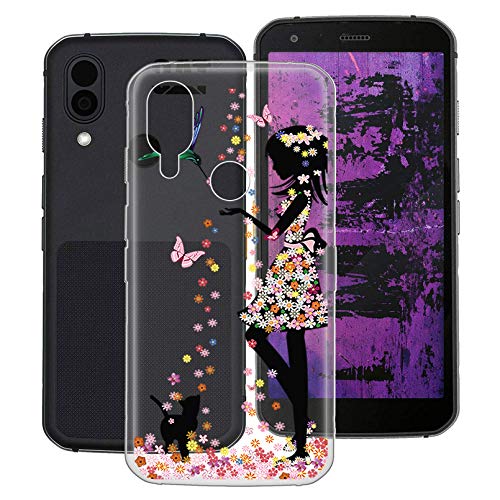 ZXLZKQ Hülle Schale für Cat S62 Pro (5.70 Zoll), Hülle Silikon Case Transparent TPU Cover Bumper Schutzhülle Anti-Kratzen Protective Schale für Cat S62 Pro - Mädchen von ZXLZKQ