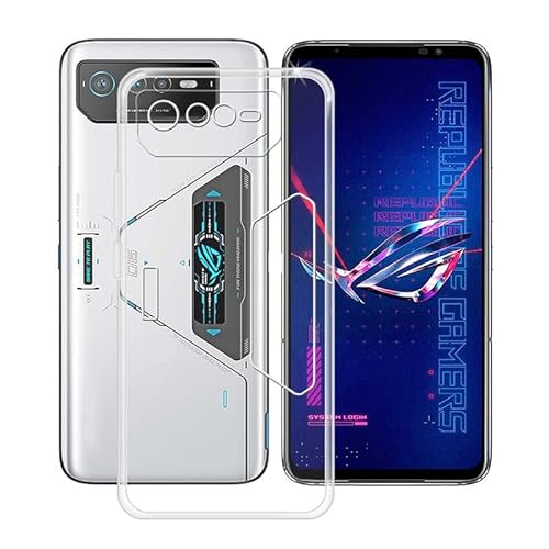ZXLZKQ Hülle für Asus ROG Phone 6 Pro (6.78 Zoll) Transparent (Vergilbungsfrei) Flexibles Silikon (Extrem Leicht und Dünn) Schutzhülle, Guter Griff Handyhülle für Asus ROG Phone 6 Pro - Clear von ZXLZKQ