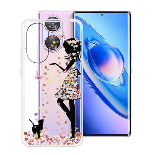ZXLZKQ Hülle für Blackview A200 Pro (6.67 Zoll) Stoßfest Anti-Kratzer Transparent Handyhülle Case, Ultradünne Flexible Silikon TPU Bumper Schutzhülle Cover für Blackview A200 Pro - Mädchen von ZXLZKQ
