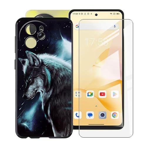 ZXLZKQ Hülle für Blackview Shark 8 (6.78 Zoll) Mit 1 X Gehärtetem Glas Schutzfolie, Ultradünne Schwarz Kratzfest Weich Silikon TPU Bumper Schutzhülle Cover für Blackview Shark 8 - Einsamkeit von ZXLZKQ