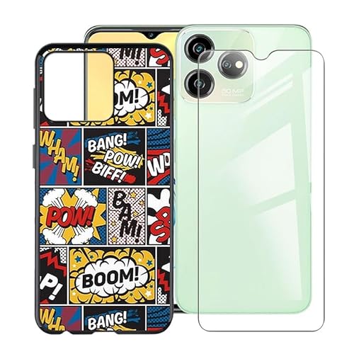 ZXLZKQ Hülle für ZTE Blade V50S (6.6 Zoll) Mit 1 X Gehärtetem Glas Schutzfolie, Ultradünne Schwarz Kratzfest Weich Silikon TPU Bumper Schutzhülle Cover für ZTE Blade V50S - Wunder von ZXLZKQ
