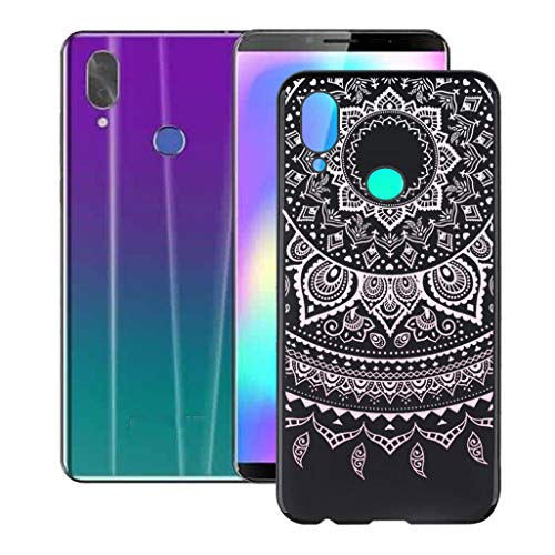 ZXLZKQ Schutzhülle Schale Pulver Mandala für Cubot X19 S (5.93 Zoll), Hülle Tasche Silikon Case Schwarz TPU Cover Bumper Anti-Kratzen Protective für Cubot X19 S. von ZXLZKQ
