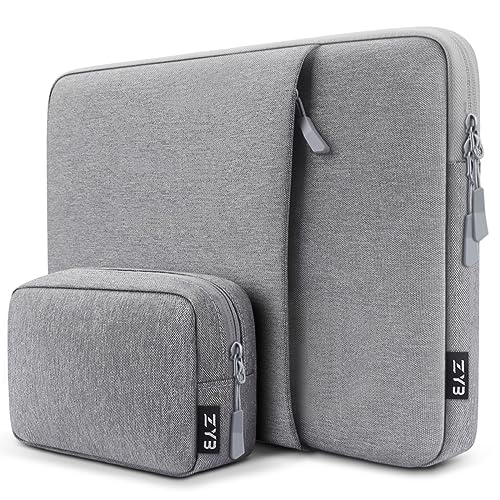 ZYB 13 Zoll Laptop Hülle Tasche, Laptop Tasche für 2022-2024 MacBook Air 13.6 Zoll M3 M2, 2018-2020 MacBook Air 13 M1, 2016-2022 MacBook Pro 13 M2 M1, XPS 13, Surface Pro 9-X Zubehör Tasche-Grau von ZYB