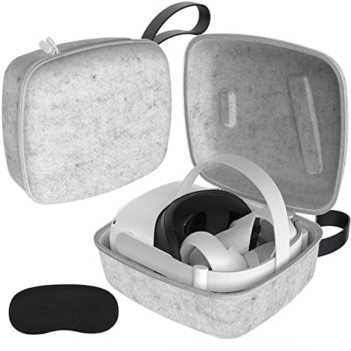 ZYBER Tragetasche für Oculus Quest 2 Zubehör, Hartgepresste Filz-Reisetasche kompatibel mit Meta Quest 2 Headset, Elite Strap, Controller Zubehör, Kabel, All-in-One VR Attachments ZYBER Tragetasche für Oculus Quest 2 Zubehör, Hartgepresste Filz-Reisetasche kompatibel mit Meta Quest 2 Headset, Elite Strap, Controller Zubehör, Kabel, All-in-One VR Attachments von ZYBER