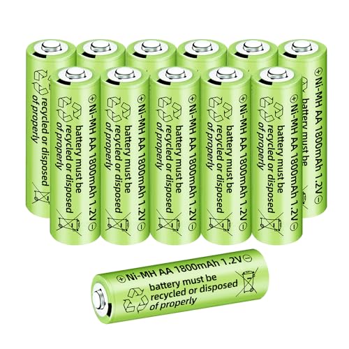 ZYGY 12PCS 1.2V 1800mAh NI-MH AA Batterie für drahtlose Mikrofone, elektrische Spielzeuge, Fernsteuermäuse, Taschenrechner, Rasierer, Tastaturen, Haushaltsgeräte, Solarleuchten ZYGY 12PCS 1.2V 1800mAh NI-MH AA Batterie für drahtlose Mikrofone, elektrische Spielzeuge, Fernsteuermäuse, Taschenrechner, Rasierer, Tastaturen, Haushaltsgeräte, Solarleuchten von ZYGY