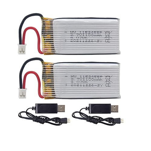 ZYGY 2PCS 1S 3.7V 25C 1100mAh PH2.0 Stecker Lithium Batterie mit USB Ladekabel für RC Funkgesteuertes Flugzeug/Quadcopter/Fernbedienung UAV/RC Funkgesteuertes Auto ZYGY 2PCS 1S 3.7V 25C 1100mAh PH2.0 Stecker Lithium Batterie mit USB Ladekabel für RC Funkgesteuertes Flugzeug/Quadcopter/Fernbedienung UAV/RC Funkgesteuertes Auto von ZYGY
