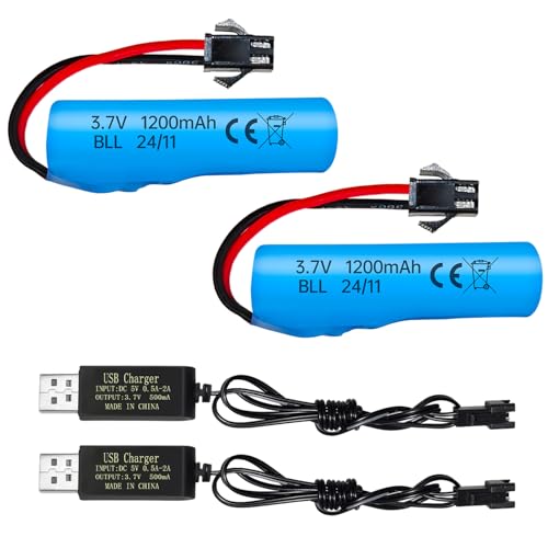 ZYGY 2PCS 3.7V 1200mAh Li-ion Batterie SM-2P Stecker mit USB Ladegerät für doppelseitige Fernbedienung Stunt Truck RC Fernbedienung Auto DE68 DE44 DE45 DE58 DE49 DE57 DE70 ZYGY 2PCS 3.7V 1200mAh Li-ion Batterie SM-2P Stecker mit USB Ladegerät für doppelseitige Fernbedienung Stunt Truck RC Fernbedienung Auto DE68 DE44 DE45 DE58 DE49 DE57 DE70 von ZYGY