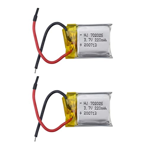 ZYGY 2PCS 3.7V 220mAh Lithium-Batterie für HS190 901HS SYMA S107 S107G S108G S109G 901S 901H X300C LF606 SG800 S9 Mini-Quadcopter Ersatzteil RC Drohne Akku ZYGY 2PCS 3.7V 220mAh Lithium-Batterie für HS190 901HS SYMA S107 S107G S108G S109G 901S 901H X300C LF606 SG800 S9 Mini-Quadcopter Ersatzteil RC Drohne Akku von ZYGY