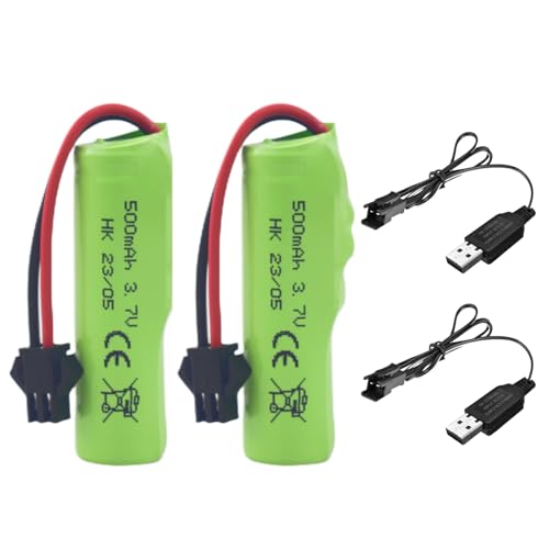 ZYGY 2PCS 3.7V 500mAh Li-ion Batterie SM-2P Stecker mit USB Ladegerät für doppelseitige Fernbedienung Stunt Truck RC Fernbedienung Auto E35 DE38 DE40 DE50 DE55 TB202 TM141 ZYGY 2PCS 3.7V 500mAh Li-ion Batterie SM-2P Stecker mit USB Ladegerät für doppelseitige Fernbedienung Stunt Truck RC Fernbedienung Auto E35 DE38 DE40 DE50 DE55 TB202 TM141 von ZYGY