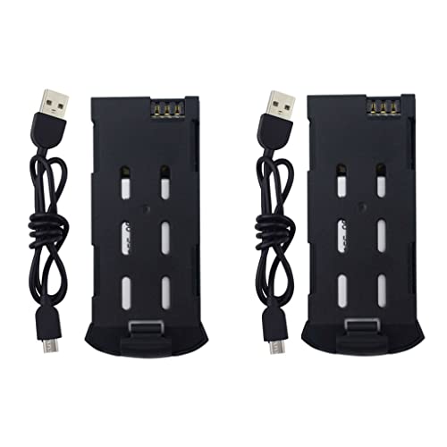 ZYGY 2PCS 3.7V 500mah Lithium-Akku mit Ladekabel für HS340 Quadcopter Zubehör Fernbedienung Drohnen Batterie ZYGY 2PCS 3.7V 500mah Lithium-Akku mit Ladekabel für HS340 Quadcopter Zubehör Fernbedienung Drohnen Batterie von ZYGY