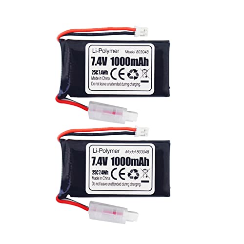 ZYGY 2PCS 7.4V 1000mAh Lithiumbatterie PH2.0 Stecker für SCX24 Fernbedienung Auto RC Truck 1:24 Maßstab SCX24 Fernbedienung Elektrische Kletterauto-Backup-Batterie ZYGY 2PCS 7.4V 1000mAh Lithiumbatterie PH2.0 Stecker für SCX24 Fernbedienung Auto RC Truck 1:24 Maßstab SCX24 Fernbedienung Elektrische Kletterauto-Backup-Batterie von ZYGY