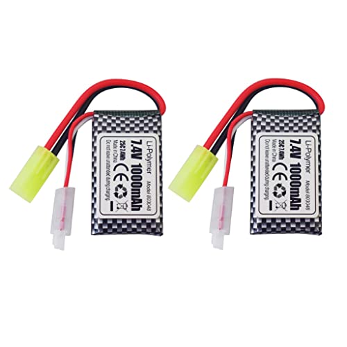 ZYGY 2PCS 7.4V 1000mAh Odamiya Stecker Lithium Batterie für 9300 9310 9305E 9304E 9303E 9302E 9301 9201E RC Auto Fernbedienung Boot Drohne Quadcopter Batterie von ZYGY