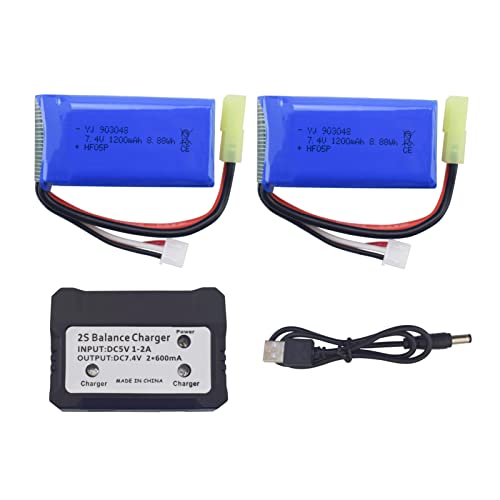 ZYGY 2PCS 7.4V 1200mah Lithium Batterie+ 2in1 Ladegerät für 9300 9301E 9302E 9303E 9034E 9305E 9310 9201E 2.4G 1:18 Anteil Fernbedienung Allradantrieb Hochgeschwindigkeits-Offroad RC Auto ZYGY 2PCS 7.4V 1200mah Lithium Batterie+ 2in1 Ladegerät für 9300 9301E 9302E 9303E 9034E 9305E 9310 9201E 2.4G 1:18 Anteil Fernbedienung Allradantrieb Hochgeschwindigkeits-Offroad RC Auto von ZYGY