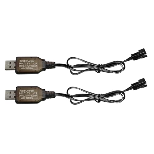 ZYGY 2PCS 7.4V 800mAh USB Ladekabel mit SM-3P Steckverbinder für Fernsteuerbagger, LKW, Tanks, Huina 1575 Ingenieurfahrzeuge, Drohnen, Fernsteuerungsschiffe DE43 DE60 Spielzeugautos ZYGY 2PCS 7.4V 800mAh USB Ladekabel mit SM-3P Steckverbinder für Fernsteuerbagger, LKW, Tanks, Huina 1575 Ingenieurfahrzeuge, Drohnen, Fernsteuerungsschiffe DE43 DE60 Spielzeugautos von ZYGY