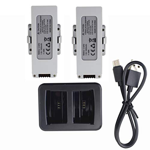 ZYGY 2PCS 7.6V 1500mah Lithium Batterie und 2in1 Ladegerät für F30 HS510 Faltbar Luftaufnahmen Quadcopter RC Drohne ZYGY 2PCS 7.6V 1500mah Lithium Batterie und 2in1 Ladegerät für F30 HS510 Faltbar Luftaufnahmen Quadcopter RC Drohne von ZYGY