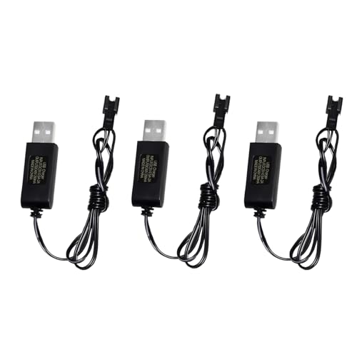 ZYGY 3PCS AA 4.8V USB-Ladekabel SM-2P-Stecker für das Aufladen Fernbedienung Spielzeug Auto RC-LKW Spezielle LKW-Bagger Spielzeug Autobatterie Ladegerät ZYGY 3PCS AA 4.8V USB-Ladekabel SM-2P-Stecker für das Aufladen Fernbedienung Spielzeug Auto RC-LKW Spezielle LKW-Bagger Spielzeug Autobatterie Ladegerät von ZYGY