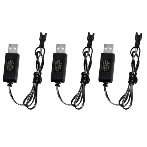 ZYGY 3PCS AA 6.0V 250mAh USB-Ladekabel SM-2P-Stecker für das Aufladen Fernbedienung Spielzeug Auto RC-LKW Spezielle LKW-Bagger Spielzeug Autobatterie Ladegerät ZYGY 3PCS AA 6.0V 250mAh USB-Ladekabel SM-2P-Stecker für das Aufladen Fernbedienung Spielzeug Auto RC-LKW Spezielle LKW-Bagger Spielzeug Autobatterie Ladegerät von ZYGY