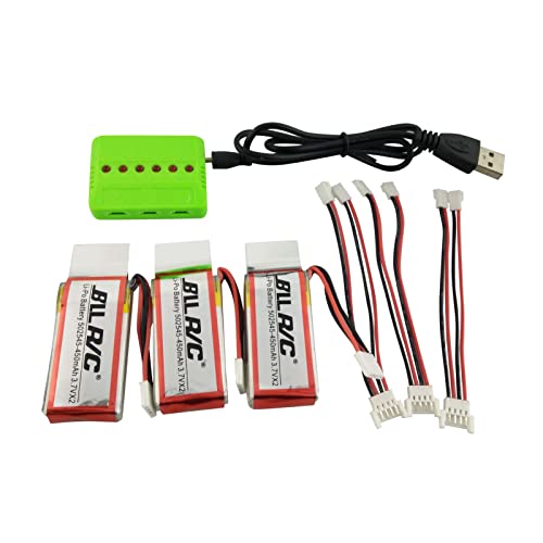 ZYGY 3Stück 3.7V 450mah Lithium Batterie und 3in1 Ladegeräte für UDI U818A WiFi FPV U845 U919 U919A U945A RC Drohne ZYGY 3Stück 3.7V 450mah Lithium Batterie und 3in1 Ladegeräte für UDI U818A WiFi FPV U845 U919 U919A U945A RC Drohne von ZYGY