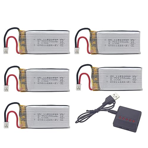 ZYGY 5PCS 1S 3.7V 25C 1100mAh PH2.0 Stecker Lithium Batterie +1 Ladung und 5 Ladegeräte für RC Funkgesteuertes Flugzeug/Quadcopter/Fernbedienung UAV/RC Funkgesteuertes Auto ZYGY 5PCS 1S 3.7V 25C 1100mAh PH2.0 Stecker Lithium Batterie +1 Ladung und 5 Ladegeräte für RC Funkgesteuertes Flugzeug/Quadcopter/Fernbedienung UAV/RC Funkgesteuertes Auto von ZYGY