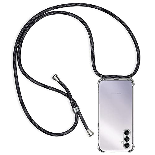 ZYIMOU Handykette für Samsung Galaxy A14 5G Hülle mit Band, Handyhülle Handy Necklace Hülle mit Kette Schutzhülle Kordel zum Umhängen Transparent Weich TPU Silikon Bumper, Schwarz ZYIMOU Handykette für Samsung Galaxy A14 5G Hülle mit Band, Handyhülle Handy Necklace Hülle mit Kette Schutzhülle Kordel zum Umhängen Transparent Weich TPU Silikon Bumper, Schwarz von ZYIMOU