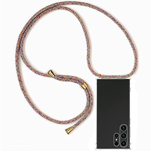 ZYIMOU Handykette für Samsung Galaxy S23 Ultra 5G Hülle mit Band, Handyhülle Handy Necklace Hülle mit Kette Schutzhülle Kordel zum Umhängen Transparent Weich TPU Silikon Bumper, Rainbow ZYIMOU Handykette für Samsung Galaxy S23 Ultra 5G Hülle mit Band, Handyhülle Handy Necklace Hülle mit Kette Schutzhülle Kordel zum Umhängen Transparent Weich TPU Silikon Bumper, Rainbow von ZYIMOU