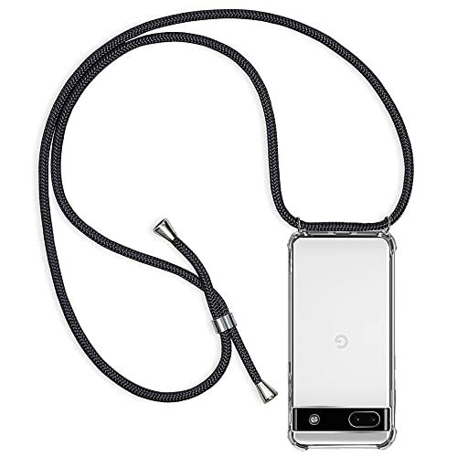 ZYIMOU für Google Pixel 6A Hülle mit Band, Handyhülle Google Pixel 6A Handykette Hülle mit Kette Schutzhülle Kordel zum Umhängen Transparent Weich TPU Silikon Bumper, Schwarz ZYIMOU für Google Pixel 6A Hülle mit Band, Handyhülle Google Pixel 6A Handykette Hülle mit Kette Schutzhülle Kordel zum Umhängen Transparent Weich TPU Silikon Bumper, Schwarz von ZYIMOU
