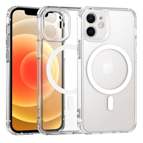 ZYIMOU für iPhone 12 Mini Hülle Kompatibel mit MagSafe, Transparent Handyhülle Magnetisch für iPhone 12 Mini kameraschutz Rückseite Dünn Stoßfest Schutzhülle (Crystal Clear) von ZYIMOU