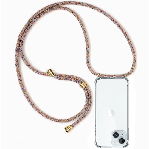 ZYIMOU für iPhone 15 Plus Hülle mit Band, Handyhülle für iPhone 15 Plus Handykette Hülle mit Kette Schutzhülle Kordel zum Umhängen Transparent Weich TPU Silikon Bumper, Rainbow ZYIMOU für iPhone 15 Plus Hülle mit Band, Handyhülle für iPhone 15 Plus Handykette Hülle mit Kette Schutzhülle Kordel zum Umhängen Transparent Weich TPU Silikon Bumper, Rainbow von ZYIMOU