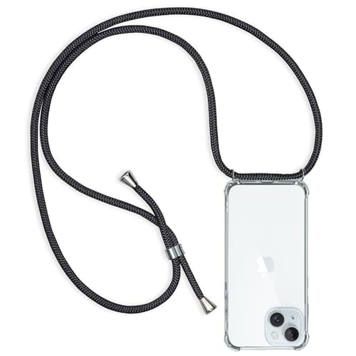 ZYIMOU für iPhone 15 Plus Hülle mit Band, Handyhülle für iPhone 15 Plus Handykette Hülle mit Kette Schutzhülle Kordel zum Umhängen Transparent Weich TPU Silikon Bumper, Schwarz ZYIMOU für iPhone 15 Plus Hülle mit Band, Handyhülle für iPhone 15 Plus Handykette Hülle mit Kette Schutzhülle Kordel zum Umhängen Transparent Weich TPU Silikon Bumper, Schwarz von ZYIMOU