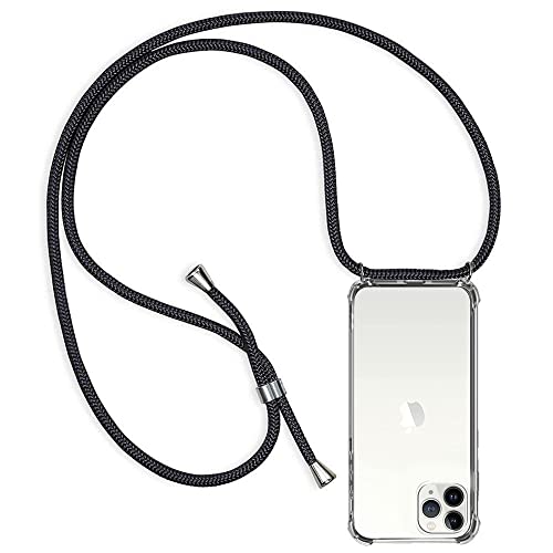 ZYIMOU für iPhone 15 Pro Max Hülle mit Band, Handyhülle für iPhone 15 Pro Max Handykette Hülle mit Kette Schutzhülle Kordel zum Umhängen Transparent Weich TPU Silikon Bumper, Schwarz ZYIMOU für iPhone 15 Pro Max Hülle mit Band, Handyhülle für iPhone 15 Pro Max Handykette Hülle mit Kette Schutzhülle Kordel zum Umhängen Transparent Weich TPU Silikon Bumper, Schwarz von ZYIMOU