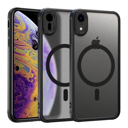 ZYIMOU für iPhone XR Hülle Kompatibel mit MagSafe, Handyhülle Magnetisch für iPhone XR kameraschutz Rückseite Dünn Stoßfest Schutzhülle (Schwarz) von ZYIMOU
