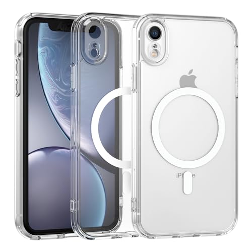 ZYIMOU für iPhone XR Hülle Kompatibel mit MagSafe, Transparent Handyhülle Magnetisch für iPhone XR kameraschutz Rückseite Dünn Stoßfest Schutzhülle (Crystal Clear) von ZYIMOU