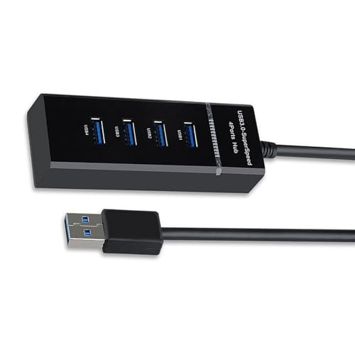 Kompakter USB-Hubs mit 4 Anschlüssen für Desktop-Laptop ermöglicht schnelle Datenübertragung und Ladeadapter für Geräte von ZYKEJJDDAK