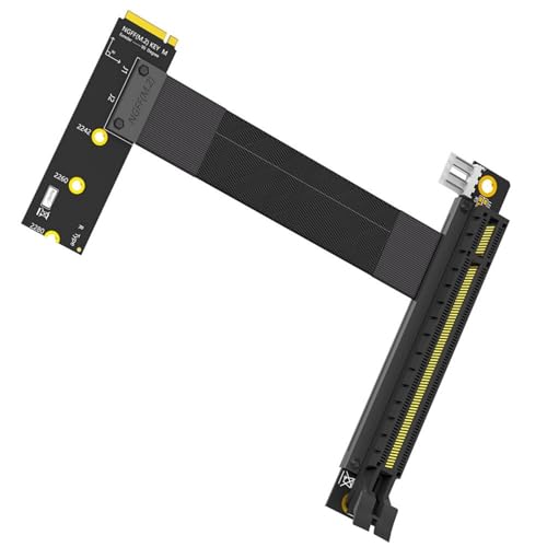 NGFFs NVMe Key M auf PCIE 16X Grafikkarten-Verlängerungskabel, 16 x Riser, Kartenadapter, rechte Richtung, GPU-Kabel von ZYKEJJDDAK