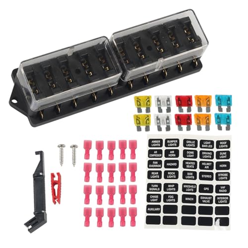 Sicherungen Block 32V Sicherungen Boxhalter Mit Wasserdichten Abdeckungsschaltungen Sicherungen Mit Negativem Bus Für Autoboote Sicherungen Block 32V Sicherungen Boxhalter Mit Wasserdichten Abdeckungsschaltungen Sicherungen Mit Negativem Bus Für Autoboote von ZYKEJJDDAK