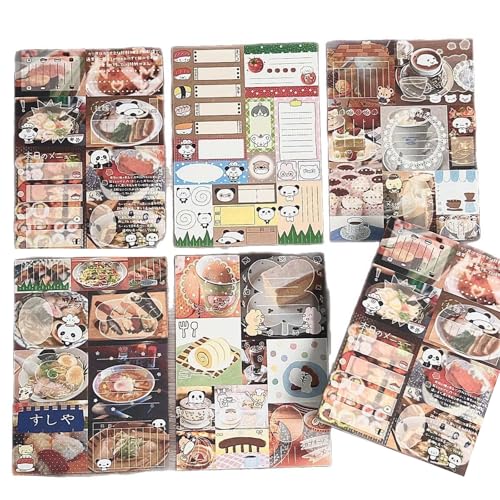 ZYKEJJDDAK 50 Blatt Panda Thema Scrapbook Notizblöcke Lovely Writing Pad Simple Memo Pad Easy To Write Multifunktionaler Papierblock von ZYKEJJDDAK