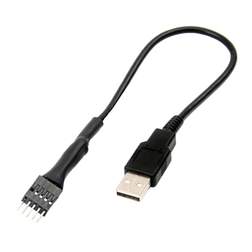 ZYKEJJDDAK USB-Header auf USB-A-Motherboard-Adapterkabel, 9-poliger Stecker auf A-Stecker, Motherboard-Kabel, Adapter-Konverter von ZYKEJJDDAK