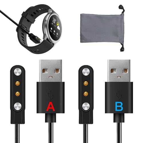 ZYKORT 2 Pin Universal-Smartwatch-Ladekabel, 2 Stück magnetisches USB-Ladekabel, magnetisches Ladegerät Smartwatch kompatibel Abstand zwischen den Pins 2,84 mm (Modell A + Modell B) ZYKORT 2 Pin Universal-Smartwatch-Ladekabel, 2 Stück magnetisches USB-Ladekabel, magnetisches Ladegerät Smartwatch kompatibel Abstand zwischen den Pins 2,84 mm (Modell A + Modell B) von ZYKORT