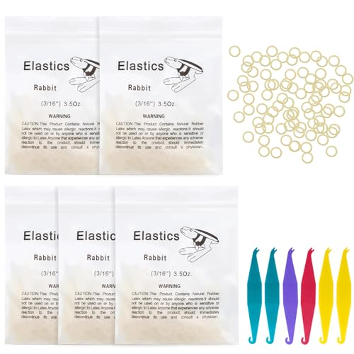 ZYKORT 600 Stück Zahnspangengummis, Zahnspangen Gummis mit 6 Platzierer für Zahnspangen, Kaninchen 3/16" Kieferorthopädische Zahnspangengummis für Befestigung von Zahnspaltzubehör ZYKORT 600 Stück Zahnspangengummis, Zahnspangen Gummis mit 6 Platzierer für Zahnspangen, Kaninchen 3/16" Kieferorthopädische Zahnspangengummis für Befestigung von Zahnspaltzubehör von ZYKORT