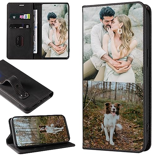 ZYLLER Personalisierte Hülle für Samsung Galaxy A13 5G,Flip Leder Hülle Kartenfach Standfunktion Case,mit Eigenem Foto Bild Text Personalisiert Case,für Galaxy A13 5G Handyhülle von ZYLLER