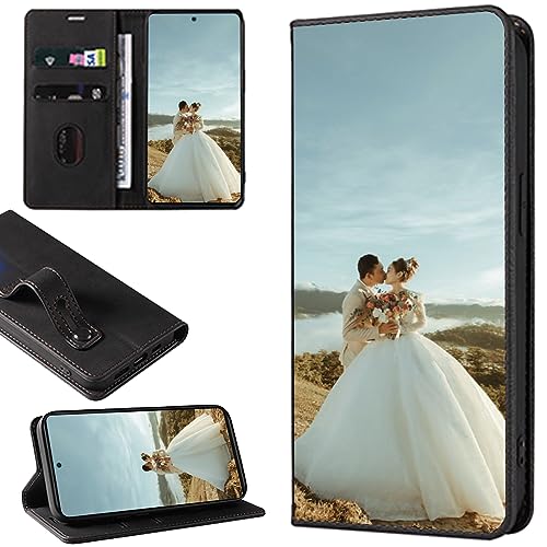 ZYLLER Personalisierte Hülle für Samsung Galaxy A40,Flip Leder Hülle Kartenfach Standfunktion Case,mit Eigenem Foto Bild Text Personalisiert Case,für Galaxy A40 Handyhülle von ZYLLER