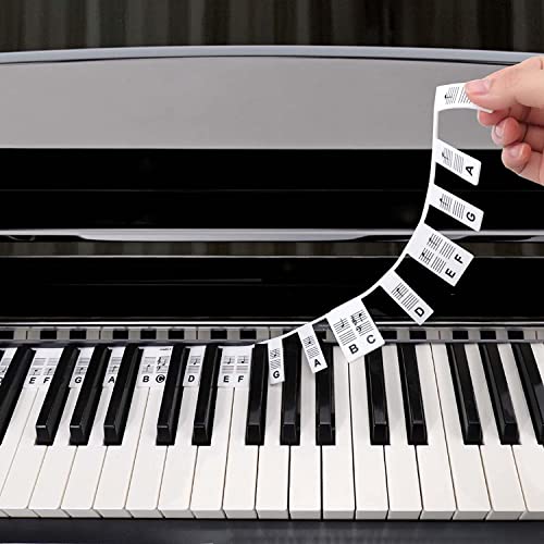 Keyboard Noten-Aufkleber für 88 Tasten Ebook Klaviernoten Leitfaden für Anfänger Piano Komplettsatz für schwarze weisse Anleitung Wiederverwendbar (Klassischer) von ZYLOYAL10
