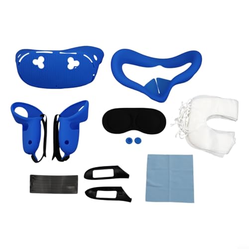 For Meta Quest3S Full Coverage Silicone Protector Set Ideale Lösung für Gaming-Enthusiasten (Blau) von ZYNCUE
