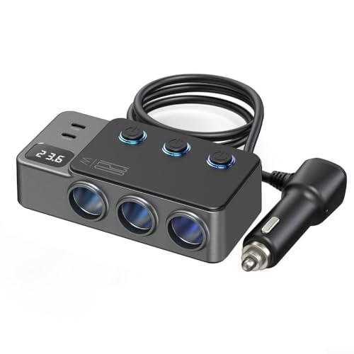 Robuste ABS-Materialkonstruktion, zuverlässige Leistung dieses Multi-Port-Kfz-Ladegerät-Adapters von ZYNCUE