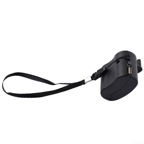 USB Mini Generator Manuelle Handkurbel Telefon Ladegerät für Reisen und Notfälle (Schwarz) von ZYNCUE