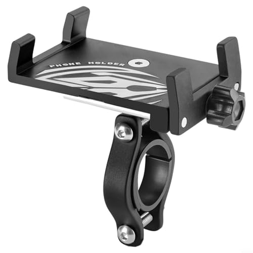 ZYNCUE Fahrrad-Handyhalterung, Motorrad-Telefonhalterung, stoßfest, 90 ° drehbar, Anti-Fall (schwarz) von ZYNCUE