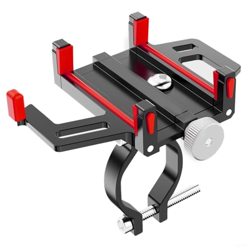 ZYNCUE Handyhalterung für Fahrräder und Motorräder, stoßfestes Design mit Schnellentriegelungsfunktion (rot) von ZYNCUE
