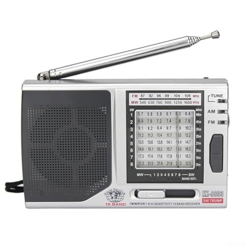 AM FM SW Radio mit Ständer, leichter, tragbarer, batteriebetriebener Lautsprecher für Camping und Zuhause von ZYWUOY