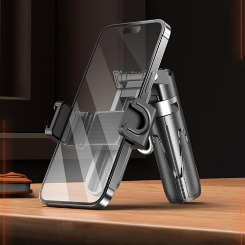 Handy-Stativ, 360° verstellbarer Mini-Stativ und Selfie-Stative Kompakter Telefonhalter mit Fernbedienung für Videoaufnahmen, Selfie (Schwarz) von ZYWUOY